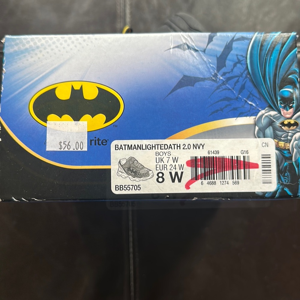 Stride Rite Batman Sandals/Shoes. Toddler Size 8W. NIB